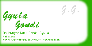 gyula gondi business card